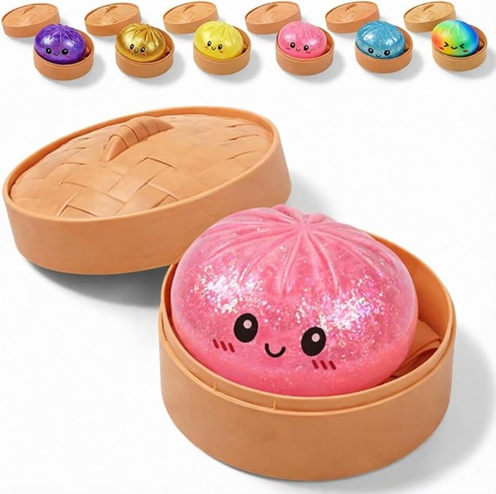 Interaktív gyerekjáték, Glitter Dumpling, aranyos design, többszínű, 10x10cm