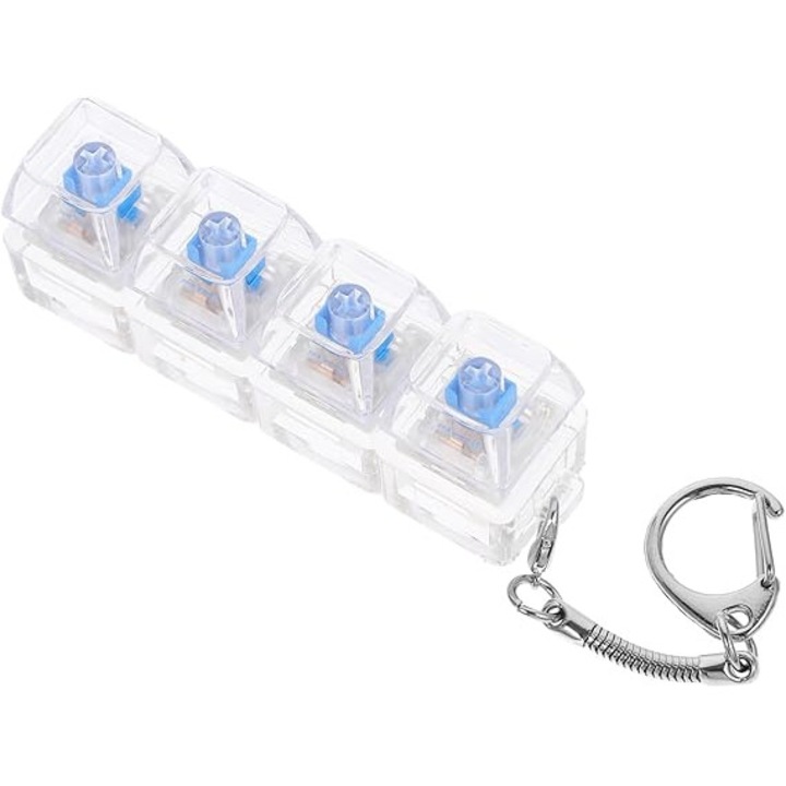 LED kulcstartó, 4 pólusú, dekoratív irodába és otthonra, PC anyag