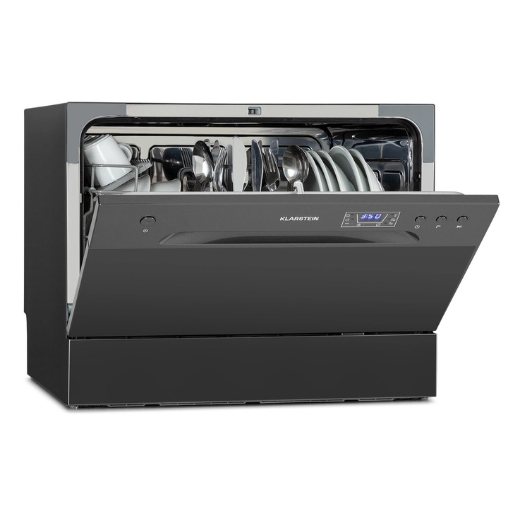 Klarstein, Amazonia 6, Masina De Spalat Vase, 1300 W, 6 Seturi De Tacamuri, Control Cu Buton De Apasare