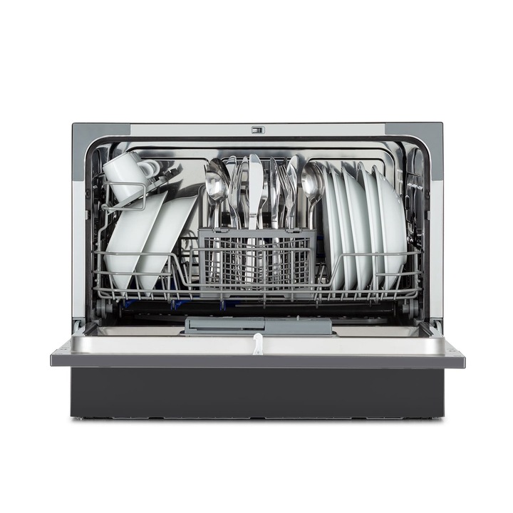 Klarstein, Amazonia 6, Masina De Spalat Vase, 1300 W, 6 Seturi De Tacamuri, Control Cu Buton De Apasare
