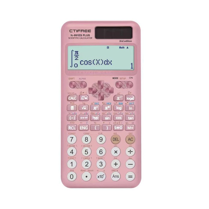 Tudományos számológép FX991ESPLUS 2. generáció, többszínű, rózsaszín