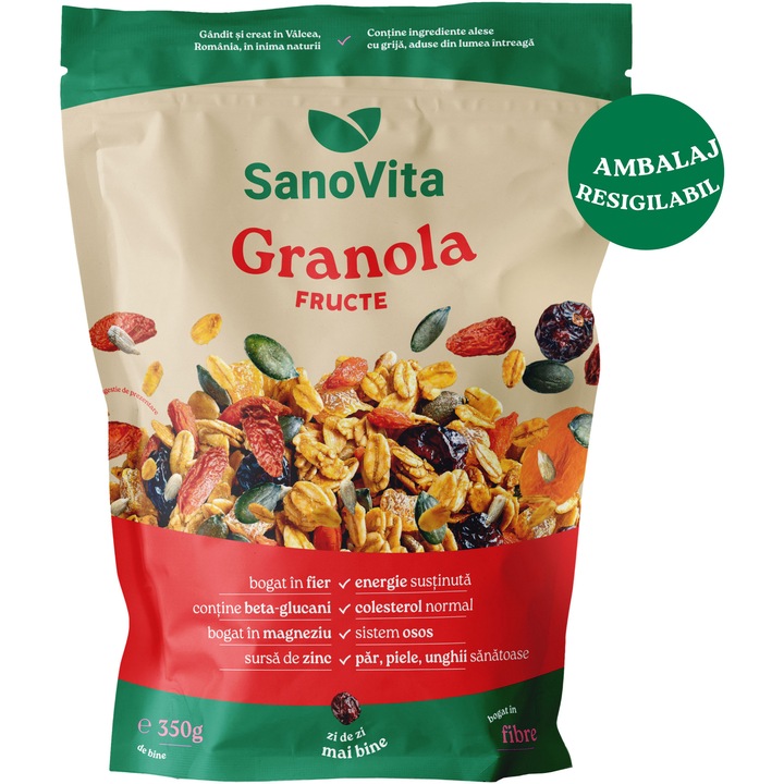 Granola cu fructe, Sano Vita, 350 g