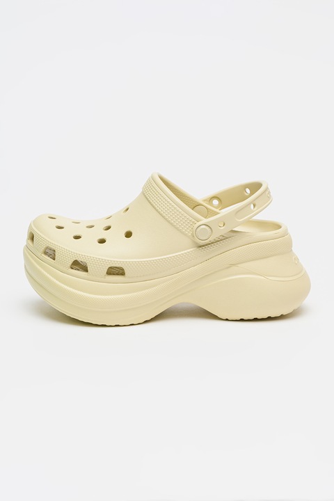 Crocs, Bae sarokpántos féltelitalpú papucs, Halvány khaki, 39-40