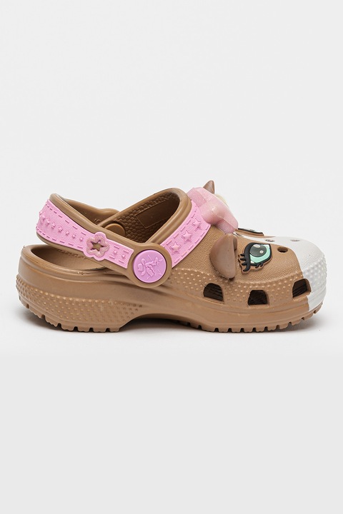 Crocs, Saboti cu design cal, Maro/Roz