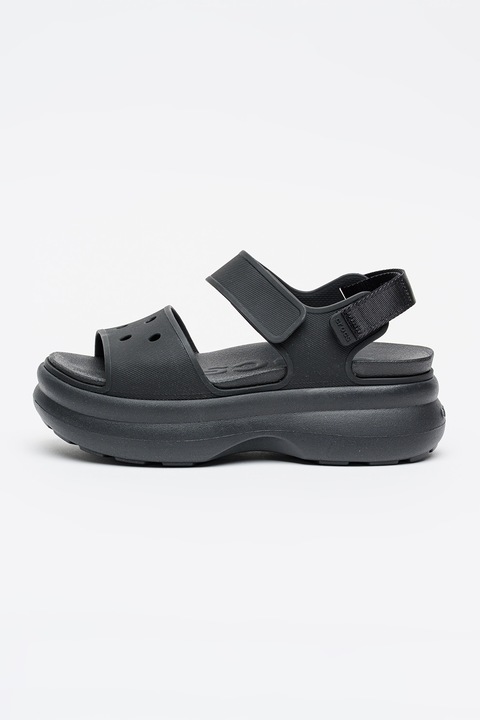 Crocs, Сандали Soho с равна платформа, Черен