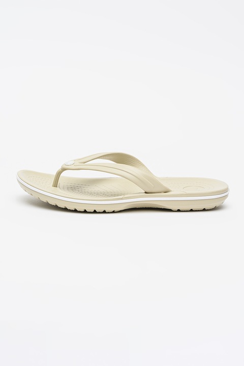 Crocs, Papuci flip-flop de cauciuc Crocband, Kaki deschis, 39-40