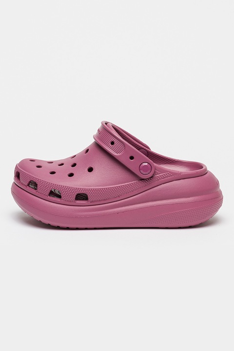 Crocs, Saboti slingback cu talpa wedge Crush, Roz inchis, 38-39