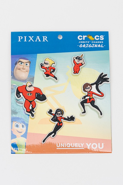 Crocs, Джибиц с тема Pixar The Incredibles - 5 броя, Червен, Черен