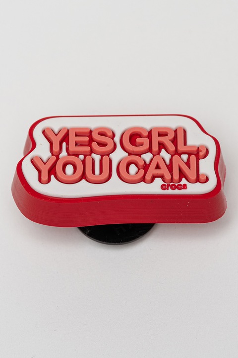 Crocs, Джибиц с надписи, Корал, Бял