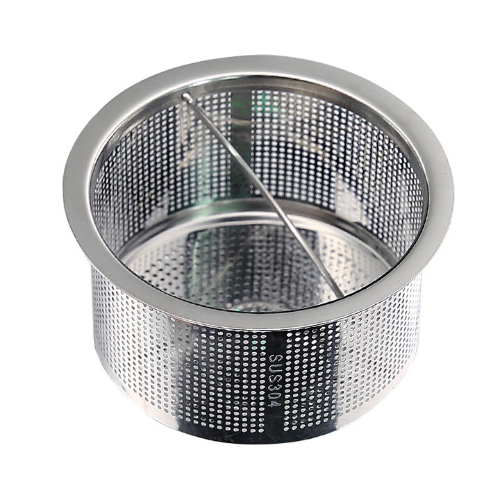 Filtru chiuveta bucatarie, otel inoxidabil 304, cos de gunoi pentru legume, inaltime 40mm
