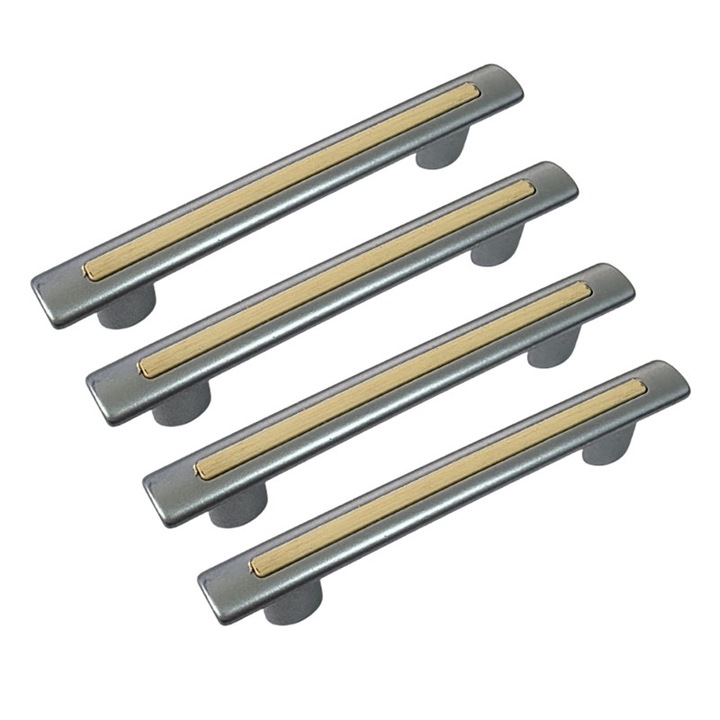 Set 4 Manere din plastic, 2109-04, lungime 132 mm, distanta gauri 96 mm, pin