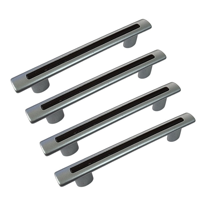 Set 4 Manere din plastic, 2109-13, lungime 132 mm, distanta gauri 96 mm, wenghe