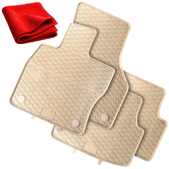 Set covorase auto Geyer&Hosaja pentru Volkswagen Passat B8 2014-2023, bej, 4 piese