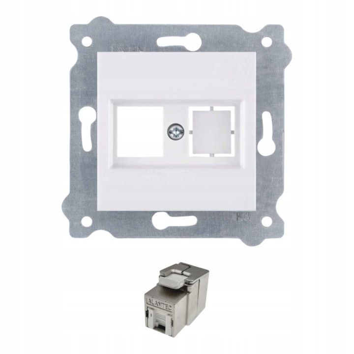 Priza de computer simpla RJ45 cat. 6A STP alba (DIY) EXEN