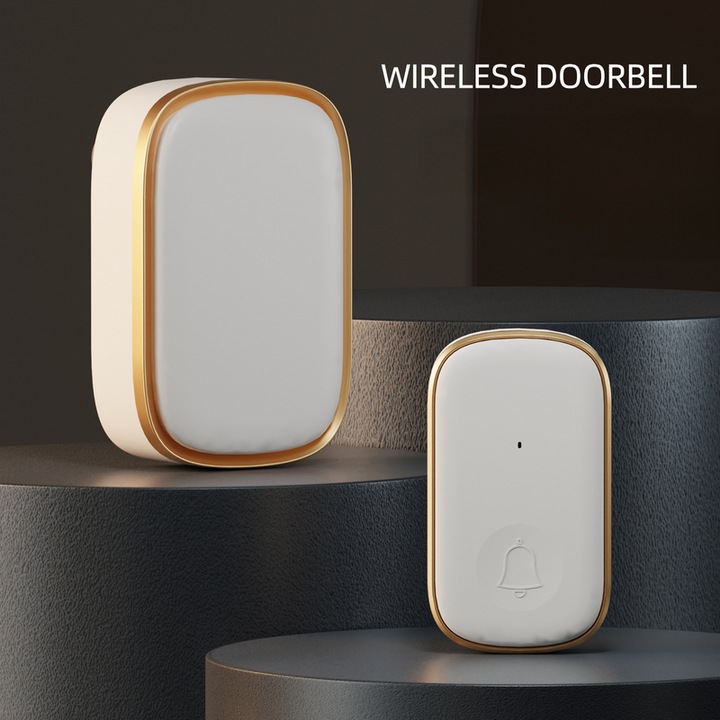 Sonerie wireless, 52 tonuri, 5 niveluri de volum, LED, 1000ft