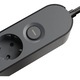 Prelungitor JACOBSEN, 4 prize Schuko, 1.5 m, 1.5 mm, cu intrerupator, negru