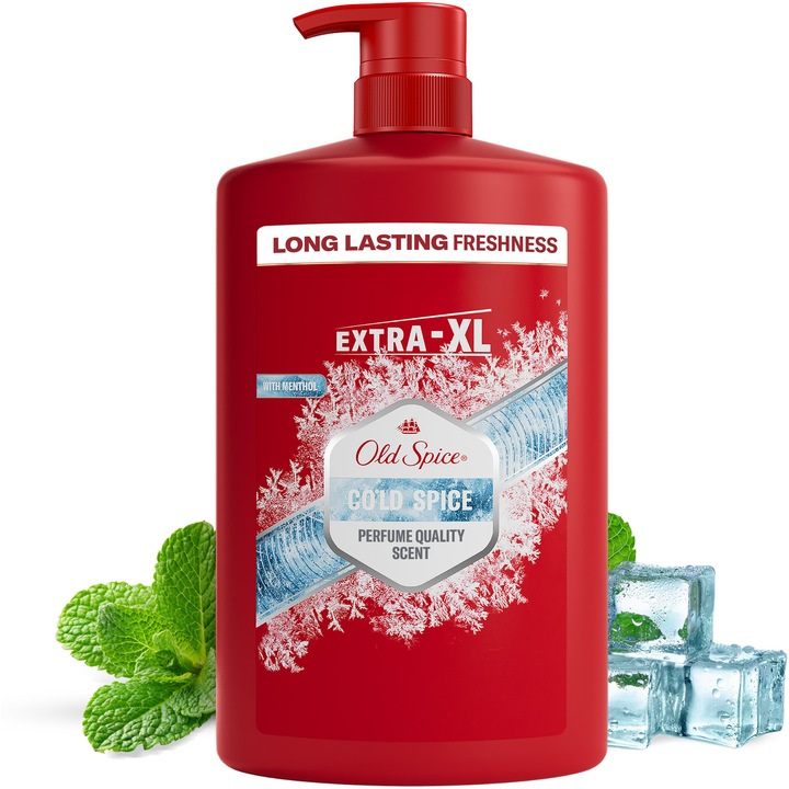 Gel de dus si sampon 3 in 1 Old Spice Cold Spice, 1000 ml