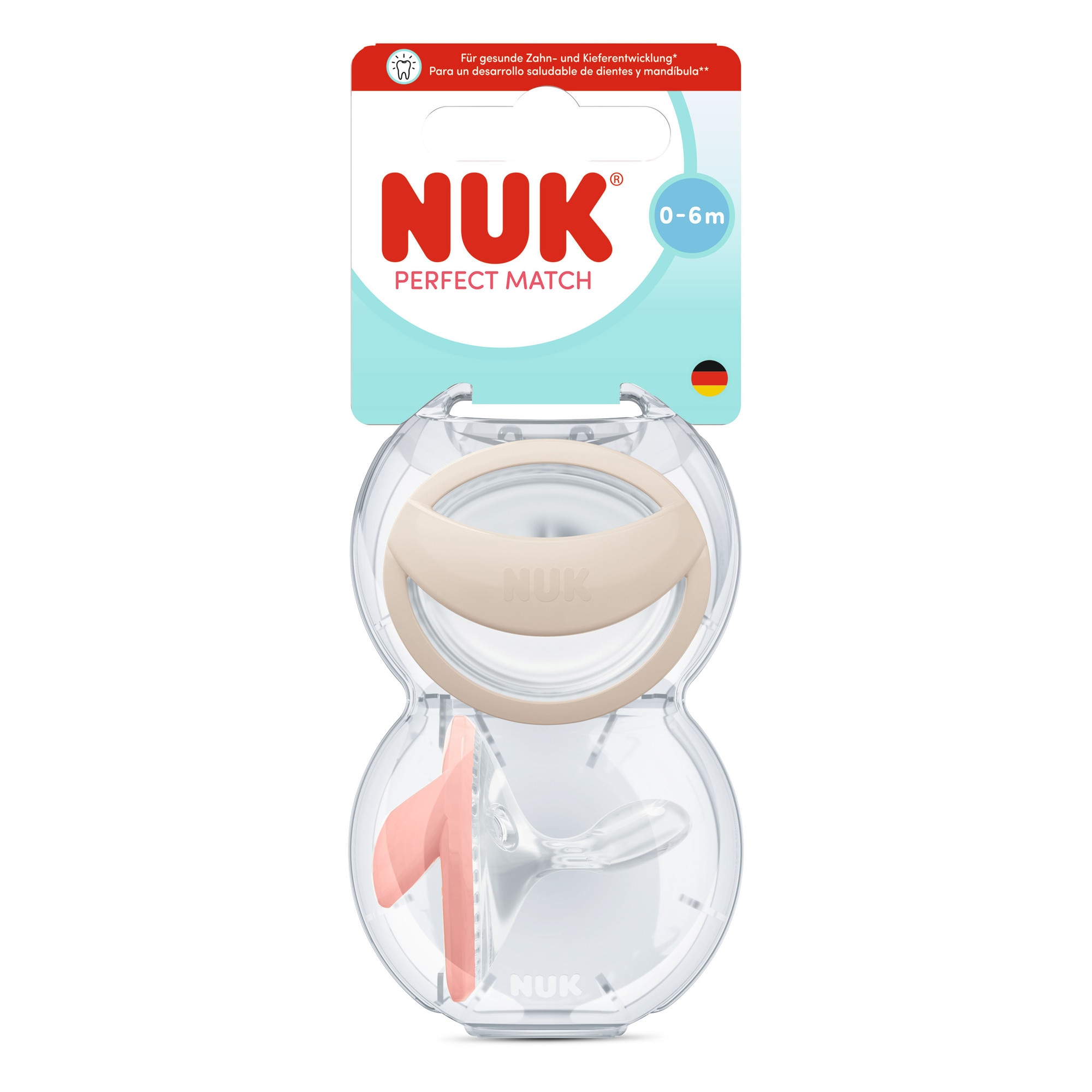 Suzeta Nuk Happy Days, Silicon, M1, 0-6 luni, Portocaliu/Mov - eMAG.ro