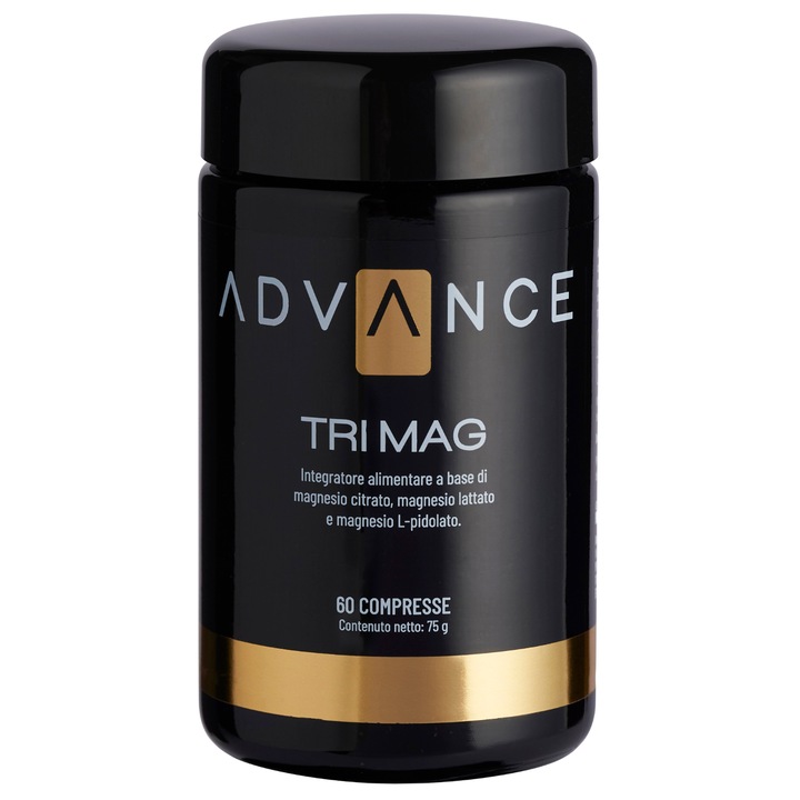 Tri Mag +Watt, supliment alimentar cu trei forme organice de magneziu cu biodisponibilitate ridicata: citrat, lactat si L-pidolat, 60 comprimate