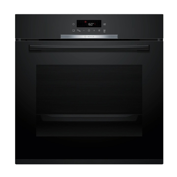 Cuptor incorporabil Bosch HBA372EB4, Electric, Grill, AirFry, 3D HotAir, Autocuratare pirolitica, Timer, 71 l, Clasa A+, Negru