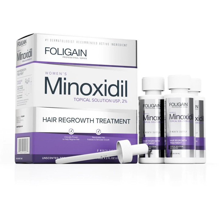 Tratament impotriva caderii parului pentru femei, stimuleaza cresterea si regenerarea, 180 ml, pipeta inclusa, 3 luni aplicare