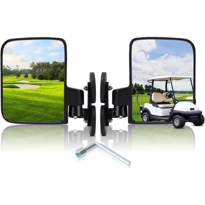 Oglinzi auto set, oglinzi laterale magnetice ajustabile, tip convex, 6.6cm, pentru tractoare, UTV-uri, stivuitoare, masini de tuns iarba, carucioare de golf