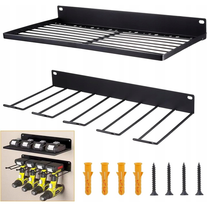 Szerszámrendező, 2 rétegű, fém, csúszásmentes, 30x45cm, szett