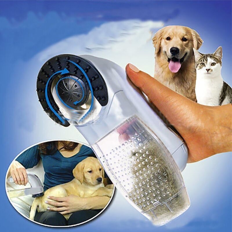 Aspirator portabil pentru par de animale, cu cutie de depozitare, 19x11x6cm, fara fir