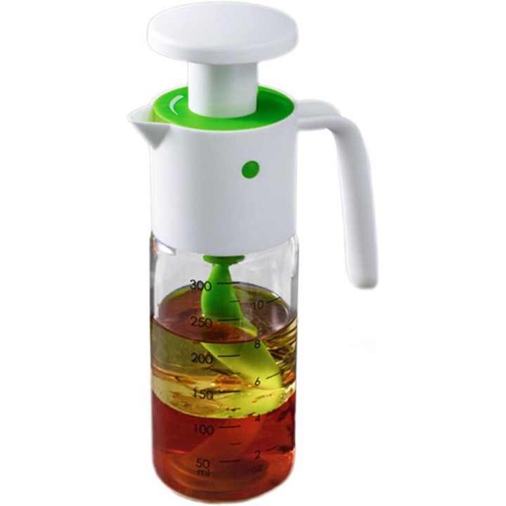 Sticla mixer pentru dressing salate 300ml, design etans, capacitate 300ml