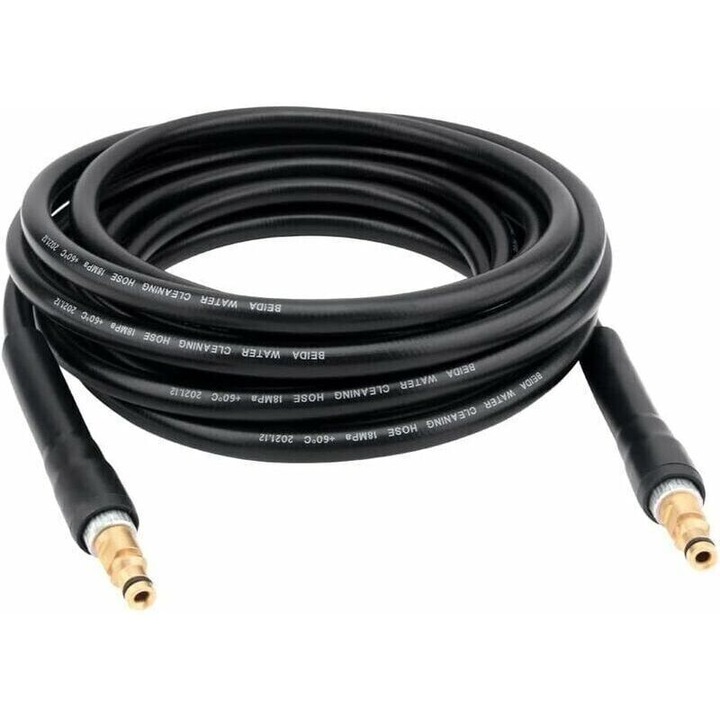 Furtun de inalta presiune compatibil cu Karcher K2-K7, cu racord rapid click, din PVC cu miez de cupru, max. 160 bar/60°C, negru, 6 m