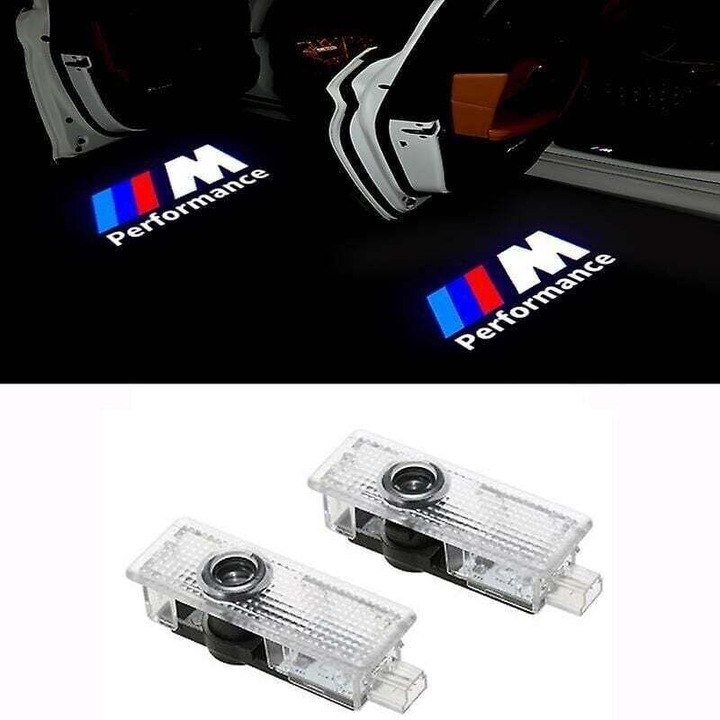 Set 2x Proiectoare LED pentru Usi BMW, Proiectie Emblema, Usor de Instalare