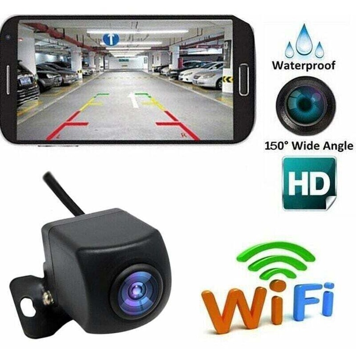 Camera de supraveghere wireless HD, noapte 5-10m, monitor LCD impermeabil IP67, unghi vizual 120-150