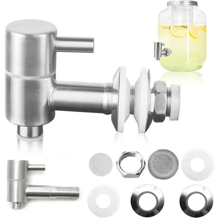 Robinet de apa din otel inoxidabil 304, design anti-obstructie, pentru dozatoare de bauturi