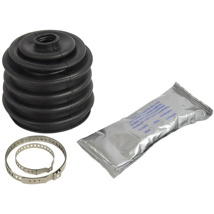 Planetakerék gumiharang CV 90-120mm, 2 rozsdamentes acél bilincs, 600% rugalmasság