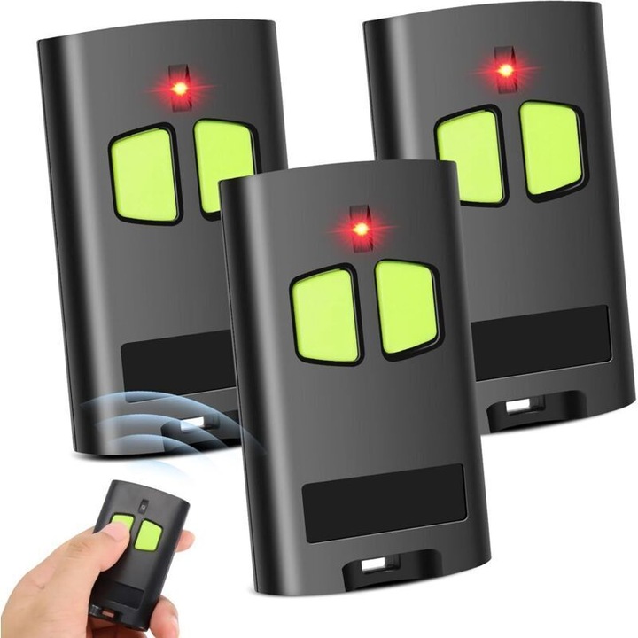Set telecomenzi pentru porti, 433.92 MHz, 2 canale, 3 bucati