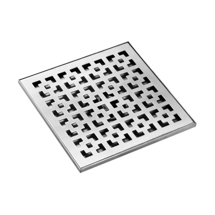Scurgere patrata pentru dus 30x30 cm, inox 304, gratar detasabil, anti-obstructie