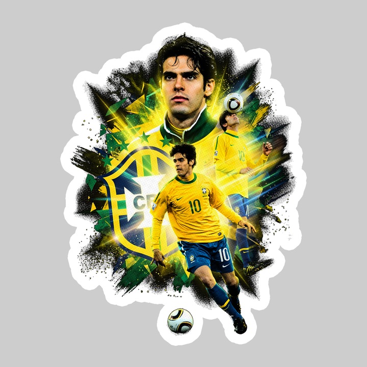 Sticker Ronaldo Nazario Brazil World Cup Fifa 2026, Autoadeziv, Footbal, Cri-Flo, dimensiune 25 cm
