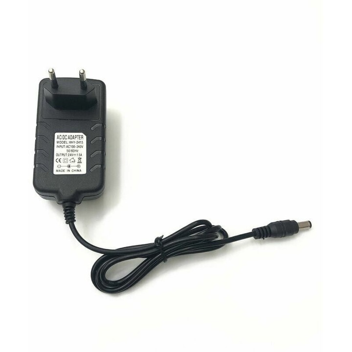 Transformator 24W 24V 1.5A pentru lampi LED, dimensiuni 81x50x33mm, cablu 90cm, utilizare interioara