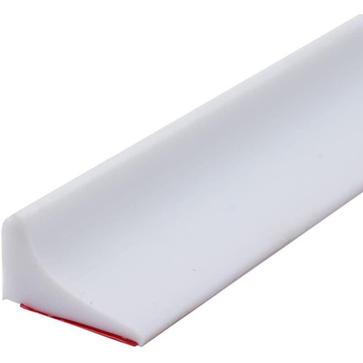 Bariera de apa autoadeziva din silicon, 2m, rezistenta la coroziune si mucegai, pentru dus, cada si bucatarie, 12mm x 20mm