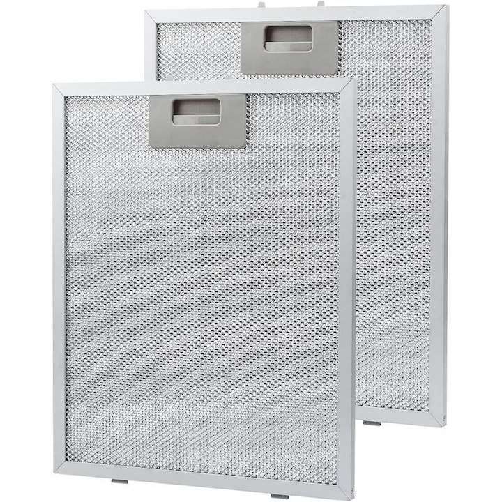 Filtru metalic de grasime pentru hota, 320x260mm, set de 2, argintiu
