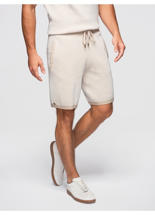 Pantaloni scurti din tricot OMBRE OM-SRCS-0202, Bej, XL