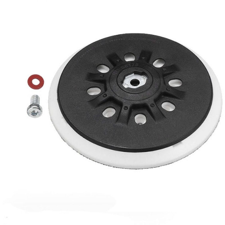 Pad de slefuit 150 mm, 17 gauri, M8, pentru slefuitoare orbitale, set