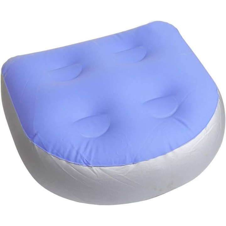 Scaun de baie gonflabil pentru spa si cada, suport moale pentru adulti si copii, material PVC rezistent la caldura, ajustabil