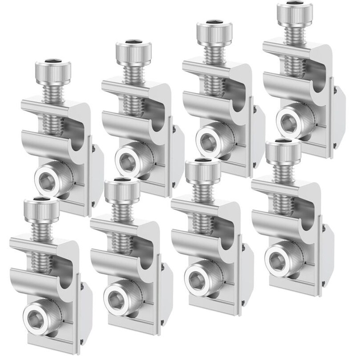 Set 10 clips de impamantare reutilizabile, accesorii pentru panouri solare, rezistente la intemperii