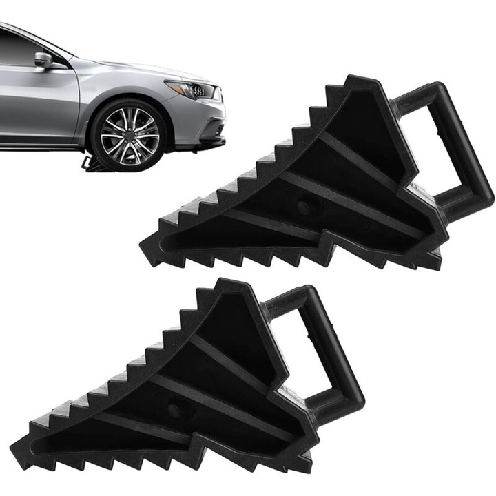 Pana roti auto, set 2 buc, cauciuc, compact, negru