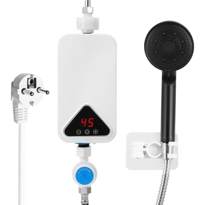 Incalzitor instant de apa electric, 5500W, 30-55°C, cu display LED, montare pe perete