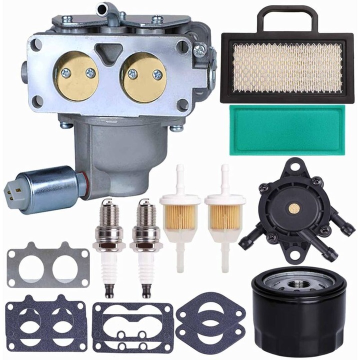 Kit reparatie carburator pentru motoare V-twin 20-25 CP, cu filtru de aer, pentru tractoare de gazon