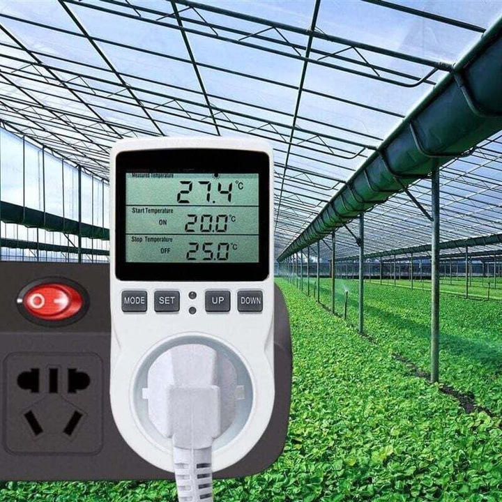 Дигитален температурен контролер, LCD, 1.8м сензор, 200V-250V