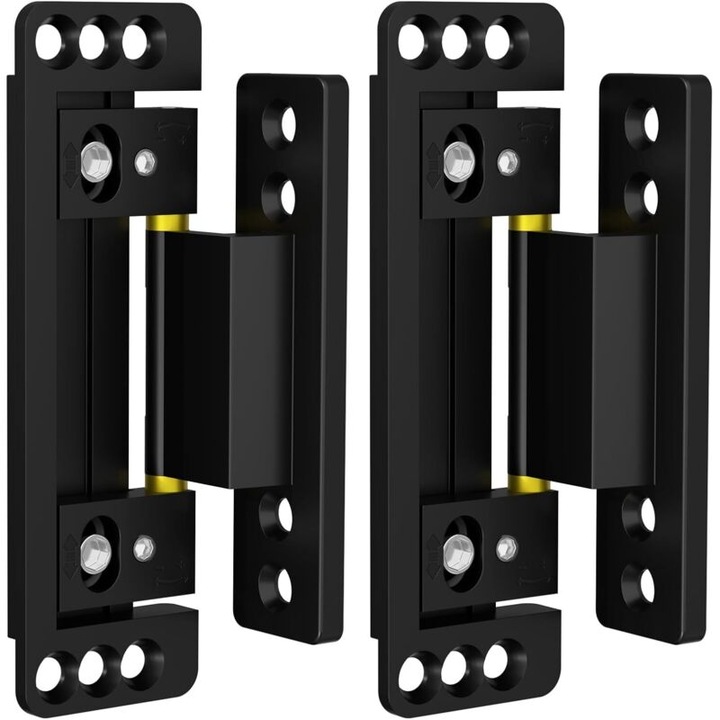 Balamale ascunse set 2 buc, ultra-subtiri, ajustabile, invizibile, 40mm, negru