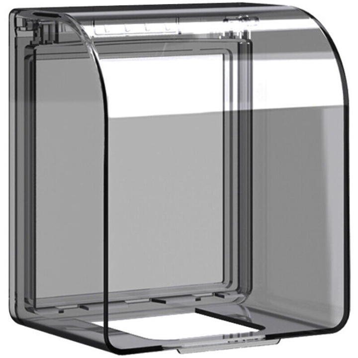 Capac de priza tip 86, plastic, impermeabil, negru, 12.2x10.8x7.3cm